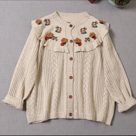 Floral Autumn Cardigan - Picture 1 of 3